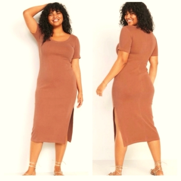 Old Navy knit maxi dress, sz Medium Tall, Cherry Birch color. 3 for $15 - Picture 1 of 7